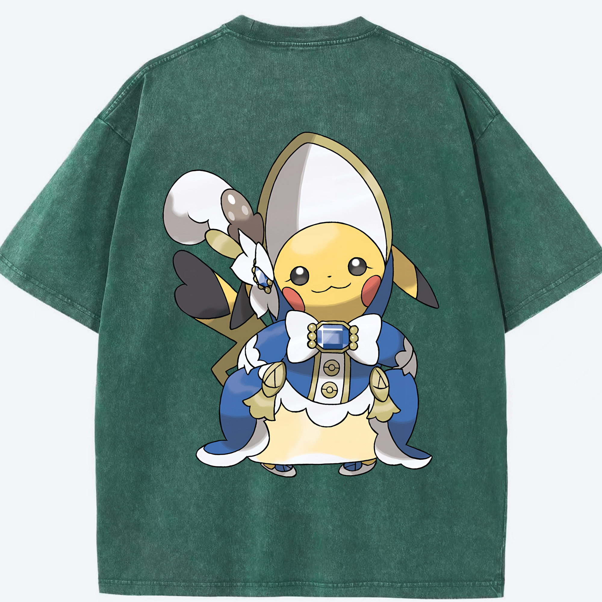（画像用） ポケットモンスター Pokémon 綿100% ヴィンテージ風 半袖Tシャツ（背面プリント）